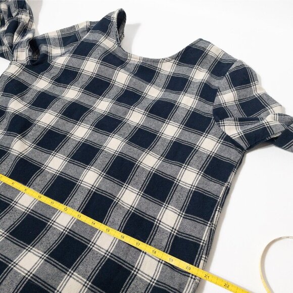 Velvet Heart blue and white gingham plaid shift dress with bell sleeves SZ S - Picture 9 of 10
